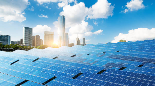 istock Shanghai urban landscape, landmarks and solar panels 842736380