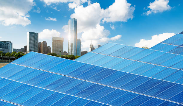 istock Shanghai urban landscape, landmarks and solar panels 842736462