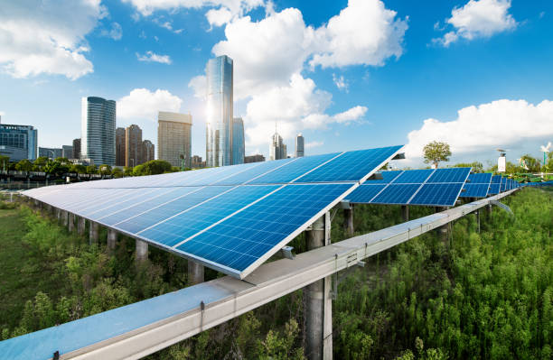 istock Shanghai urban landscape, landmarks and solar panels 842736882
