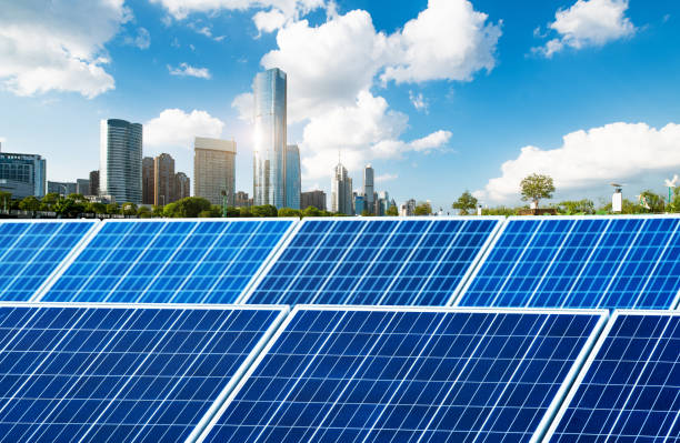 istock Shanghai urban landscape, landmarks and solar panels 842739128