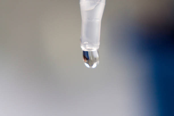 istock A drop of water (clear liquid) hangs from the pipette (the tip of the tube) 842742390