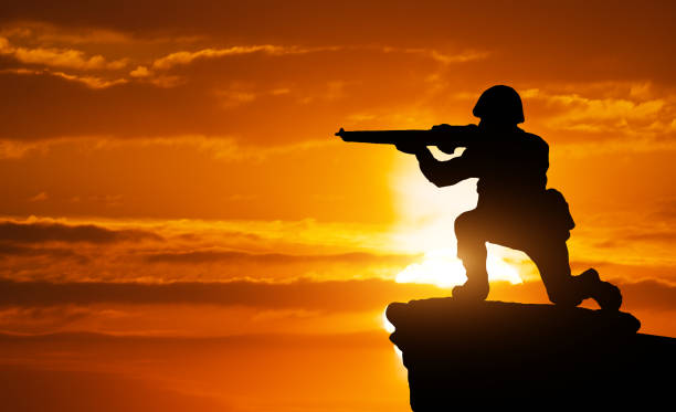 istock Silhouette of soldier 842747714