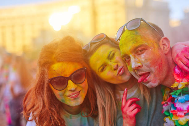 istock happy time at holi party 842751200