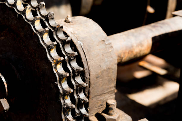 istock Gear wheel of heavy machinery 842759044