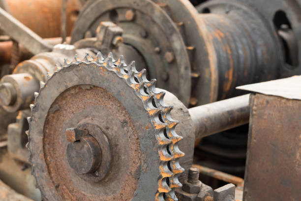 istock Gear wheel of heavy machinery 842759180