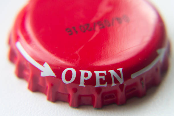 Red bottle cap with the inscription \