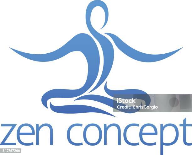 Zen Inanimate Zen Figure Concept Stock Illustration - Download Image Now - Logo, Zen ...