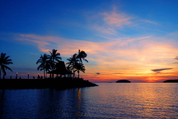 istock Sunset background on the beach in Sabah Malaysia 842767896