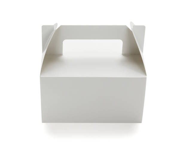 boîte de gâteau de papier jetables - cake box packaging recycling photos et images de collection
