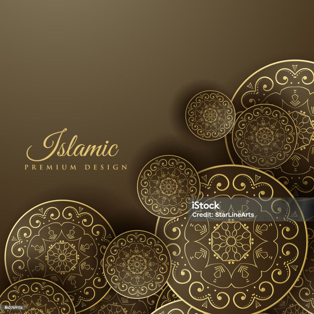 islamic background with mandala decoration Abstract stock vector