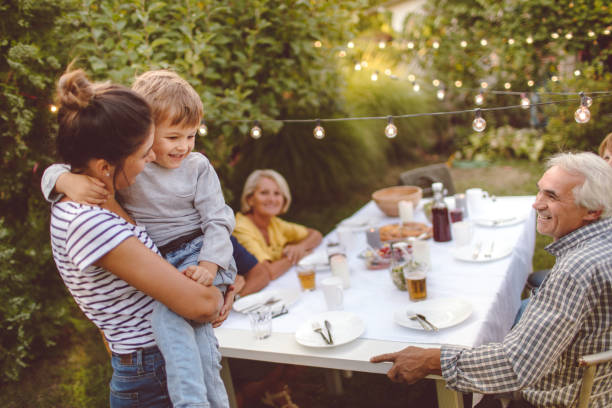 istock Garden party with family 842789062