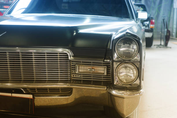 istock Front of a fashionable retro car 842801308