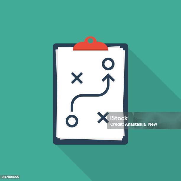 Planning Strategy Concept Stock Illustration - Download Image Now - Strategy, Planning, Clipboard