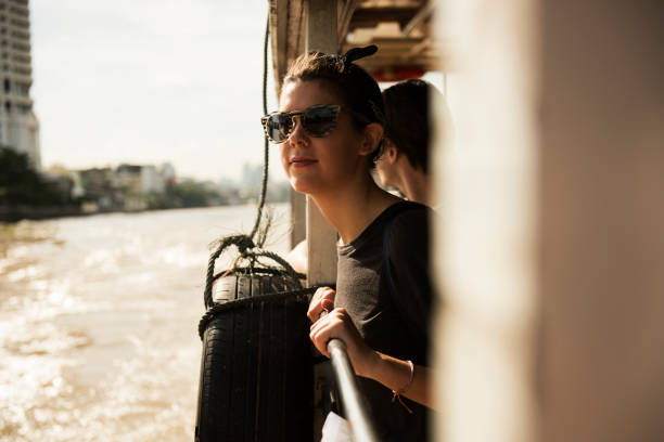 istock Caucasian woman enjoying the boat ride 842801892