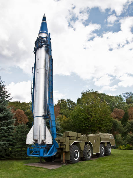 istock Launch tactical missile from a mobile launcher North Korea 842805118