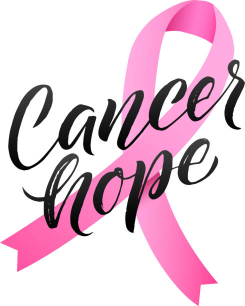 ilustraciones, imágenes clip art, dibujos animados e iconos de stock de mama cáncer conciencia caligrafía poster diseño vectorial. movimiento de la cinta rosada. octubre es el mes del cáncer de - breast cancer awareness