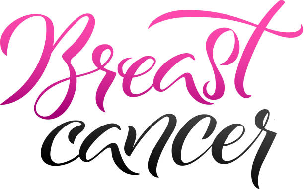 illustrations, cliparts, dessins animés et icônes de vector breast cancer awareness calligraphie conception d’affiche. ruban rose de la course. octobre est le mois de sensibilisation au cancer - breast cancer cancer breast cancer awareness ribbon pink