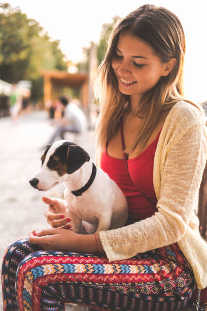 istock Young adult and jack russel 842822348