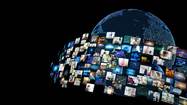 istock Media concept video wall with small screens 842826020