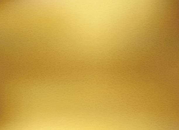 Gold background, gold polished metal, steel texture vector art illustration