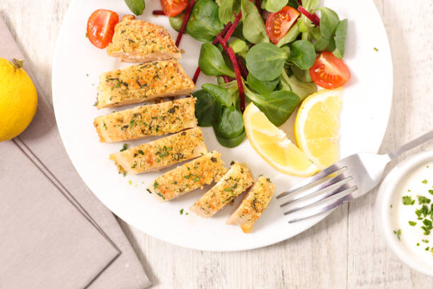 istock grilled chicken breast with salad 842832752