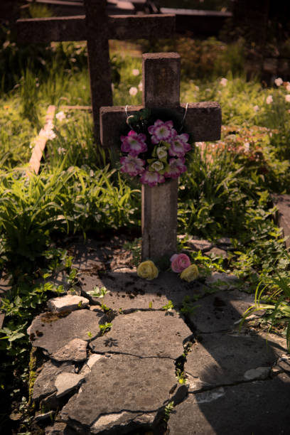 istock Stone cross on an old cemetery 842837652