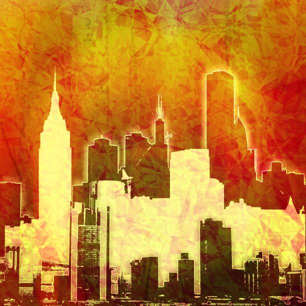 istock Abstract graphic skyline silhouette for use in design. 842845810