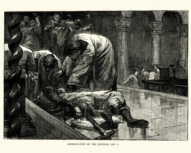istock Assassination of the Byzantine Emperor Leo V the Armenian 842848196