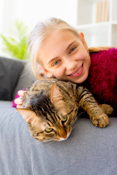 istock Girl with a cat 842848838