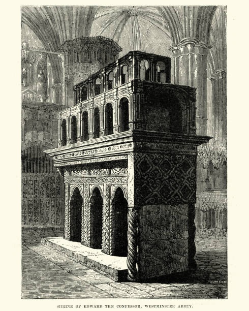 schrein von eduard dem bekenner, westminster abbey - edward the confessor stock-grafiken, -clipart, -cartoons und -symbole