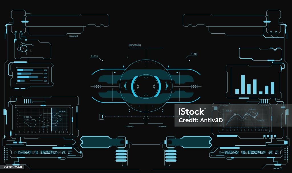 Futuristic user interface. HUD interface. Game interface Sci-Fi UI Pack. Futuristic user interface. HUD interface. Touch panel. Game interface Graphical User Interface stock vector