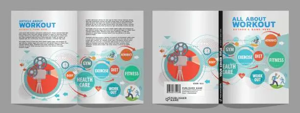 Vector illustration of healthy living cover & article design