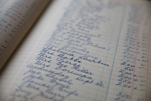 Hand written recipes from old home cook book  pudding