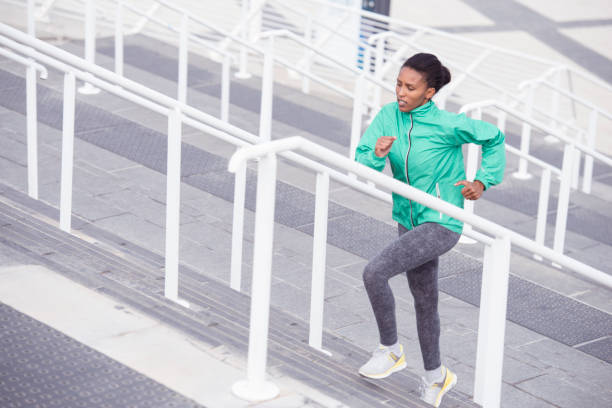 istock Exercising sports training on staircase. 842875494
