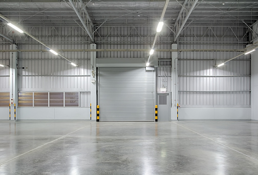 Empty Warehouse Of Food Processing Factory