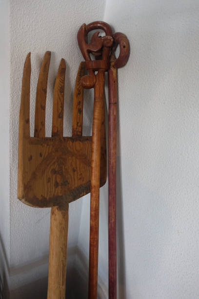 istock Antique wooden rakes for plowing 842886316
