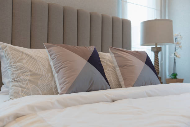 istock classic bedroom style with set of pillows 842887050