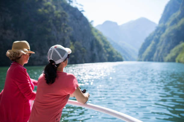 istock Middle age women, sail on a cruiser 842887362