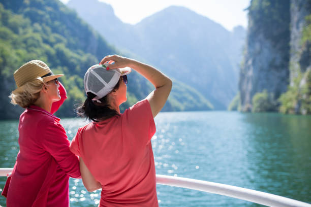 istock Middle age women, sail on a cruiser 842890086