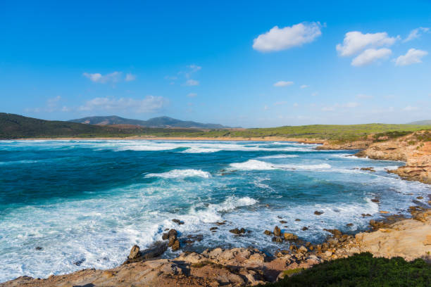 istock Waves in Porto Ferro coastline 842891052