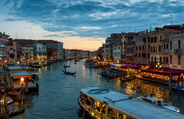 istock Grand Canal at night in Venice 842891118