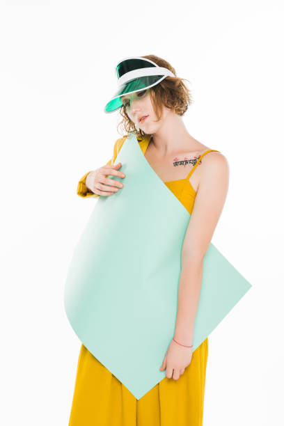 istock girl in retro plastic cap 842895150