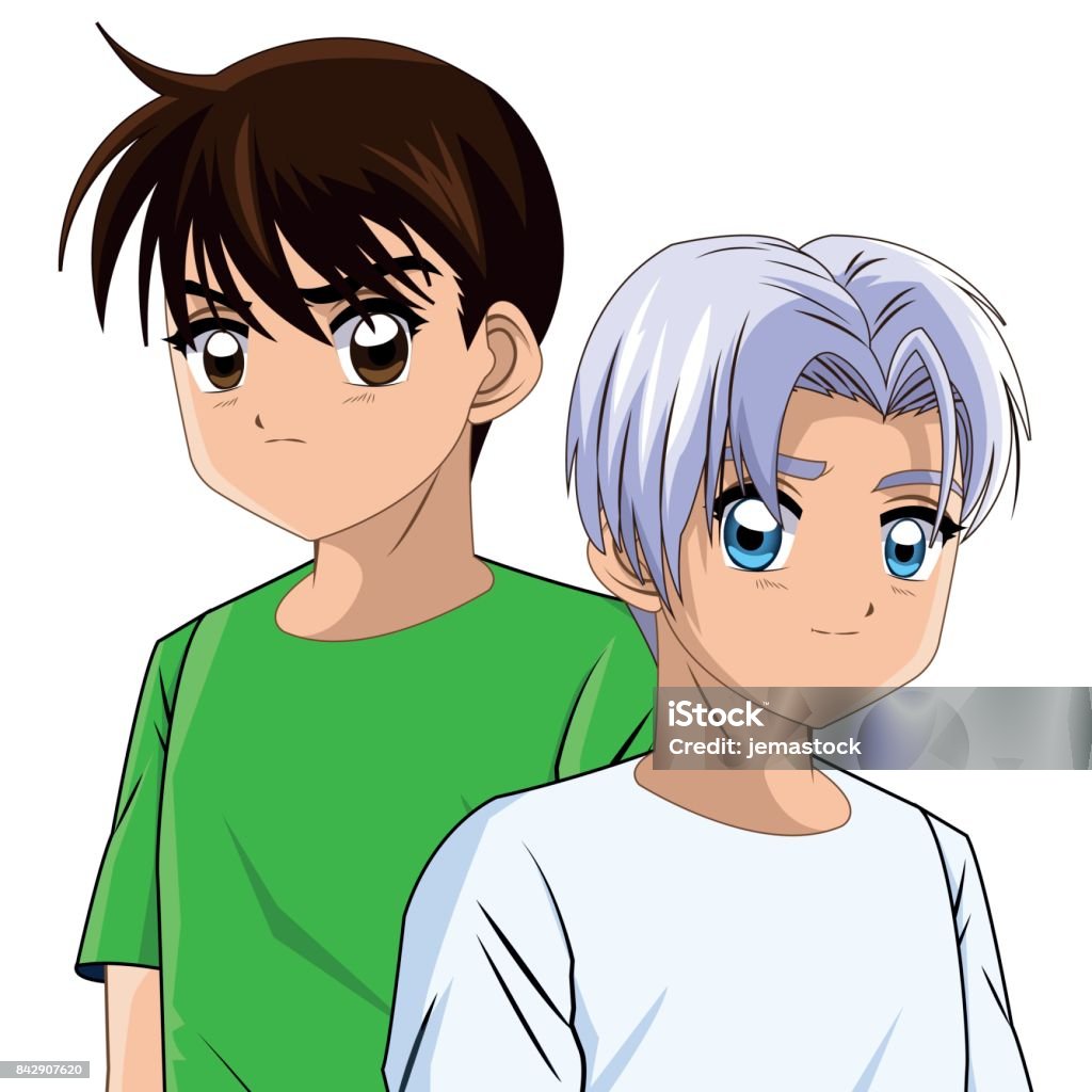 Boy Anime Male Manga Cartoon Icon Vector Graphic Stock Illustration -  Download Image Now - Boys, Human Face, Manga Style - iStock