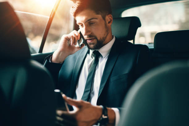 istock Young business working during travelling to office 842916198
