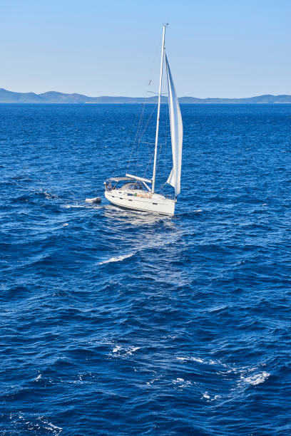 istock Yacht Sailing on the Adriatic blue Sea 842919900