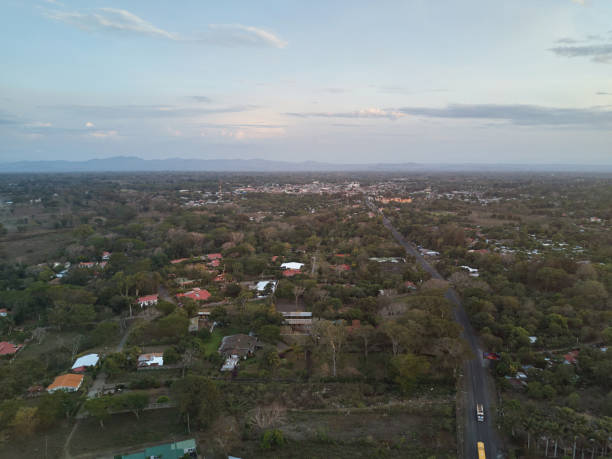 istock Small city aerial view 842921436