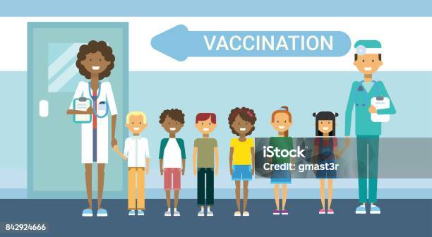 Vaccination De Médecin De Lhôpital Pour Enfants Maladie Prévention Vaccination Medical Health Care Service Médecine Bannière Vecteurs libres de droits et plus d'images vectorielles de Vaccin