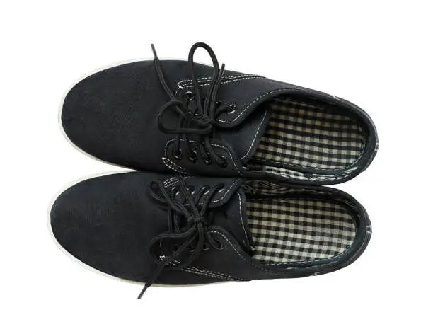 Photo of Black textile summer shoes