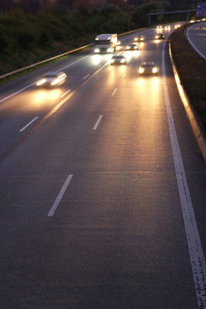 istock Traffic on the german motorway at night 842941938