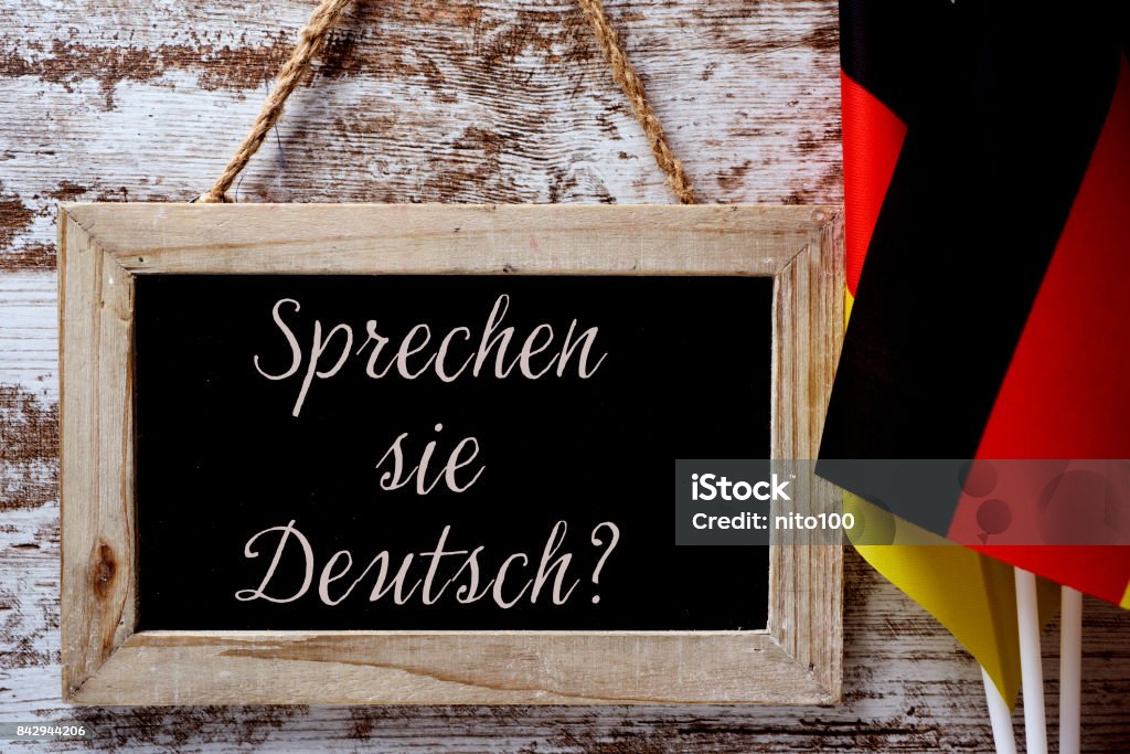 pergunta você fala alemão? em alemão - Foto de stock de Língua alemã royalty-free